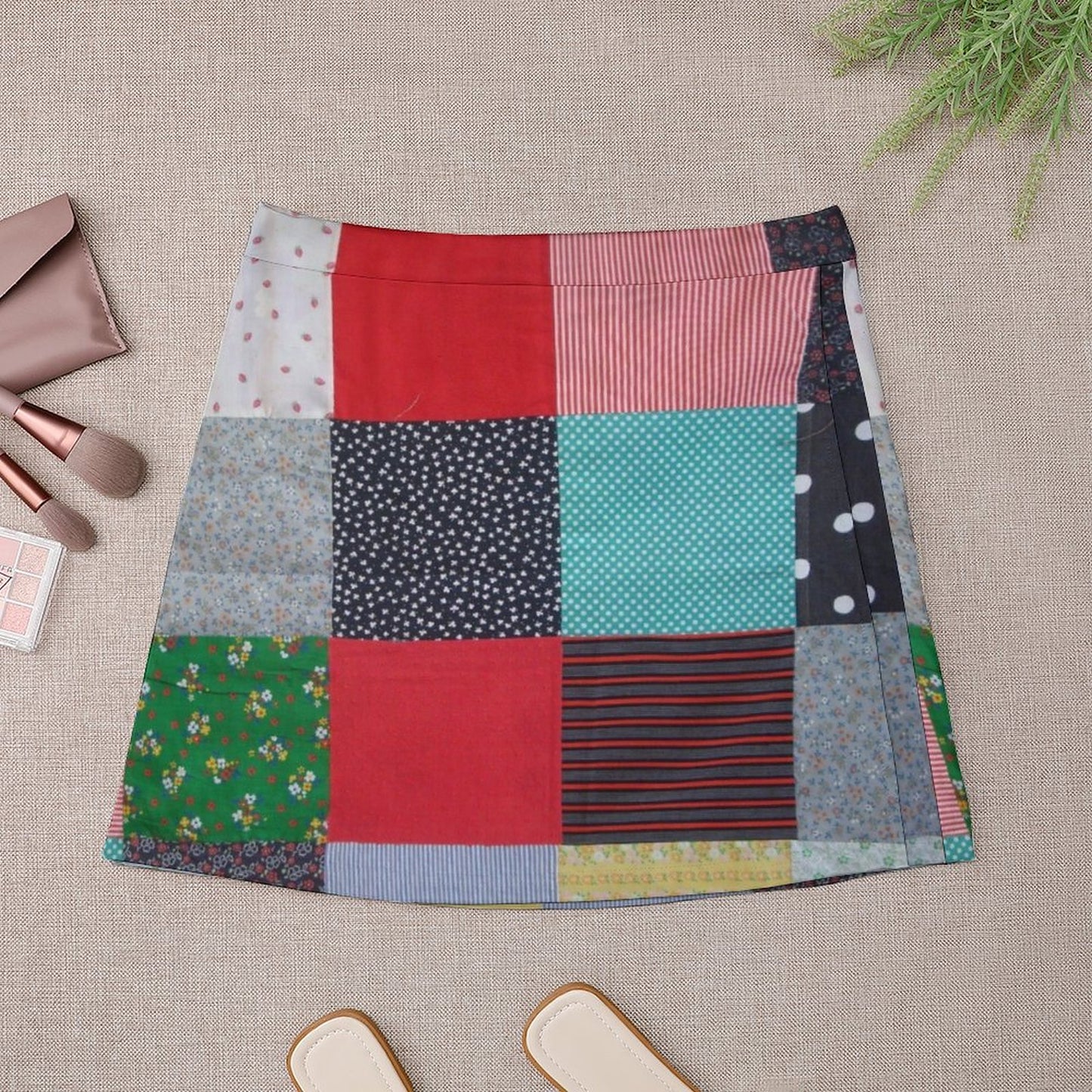 Patchwork Mini Skirt image 1