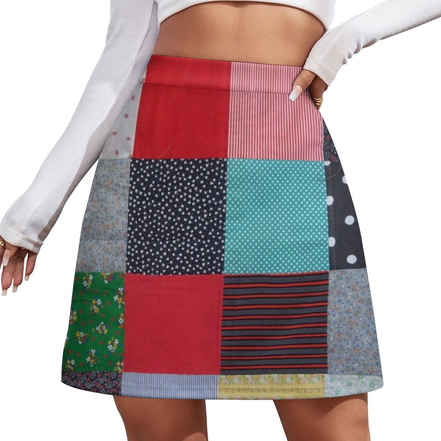 Patchwork Mini Skirt image 0