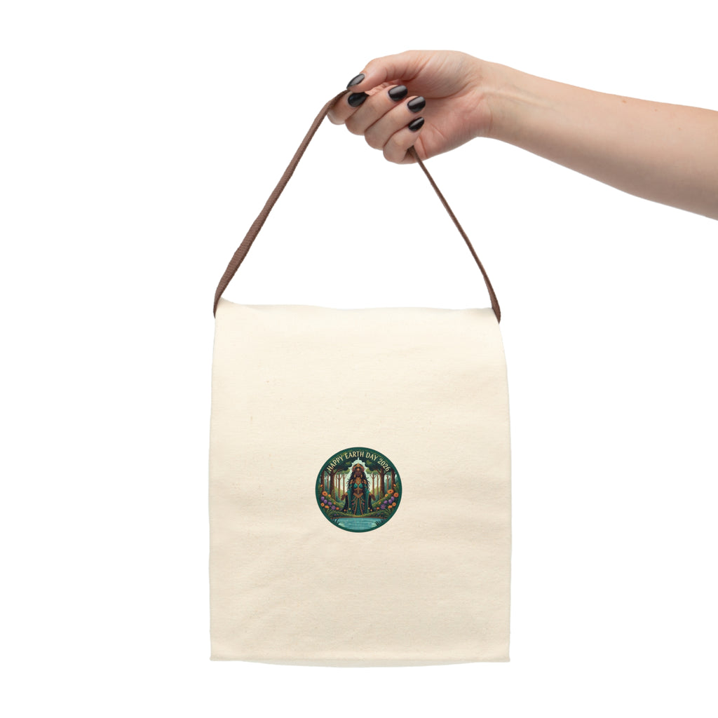 Earth Mother Gaia Canvas Lunch Bag | Earth Day Eco Tote