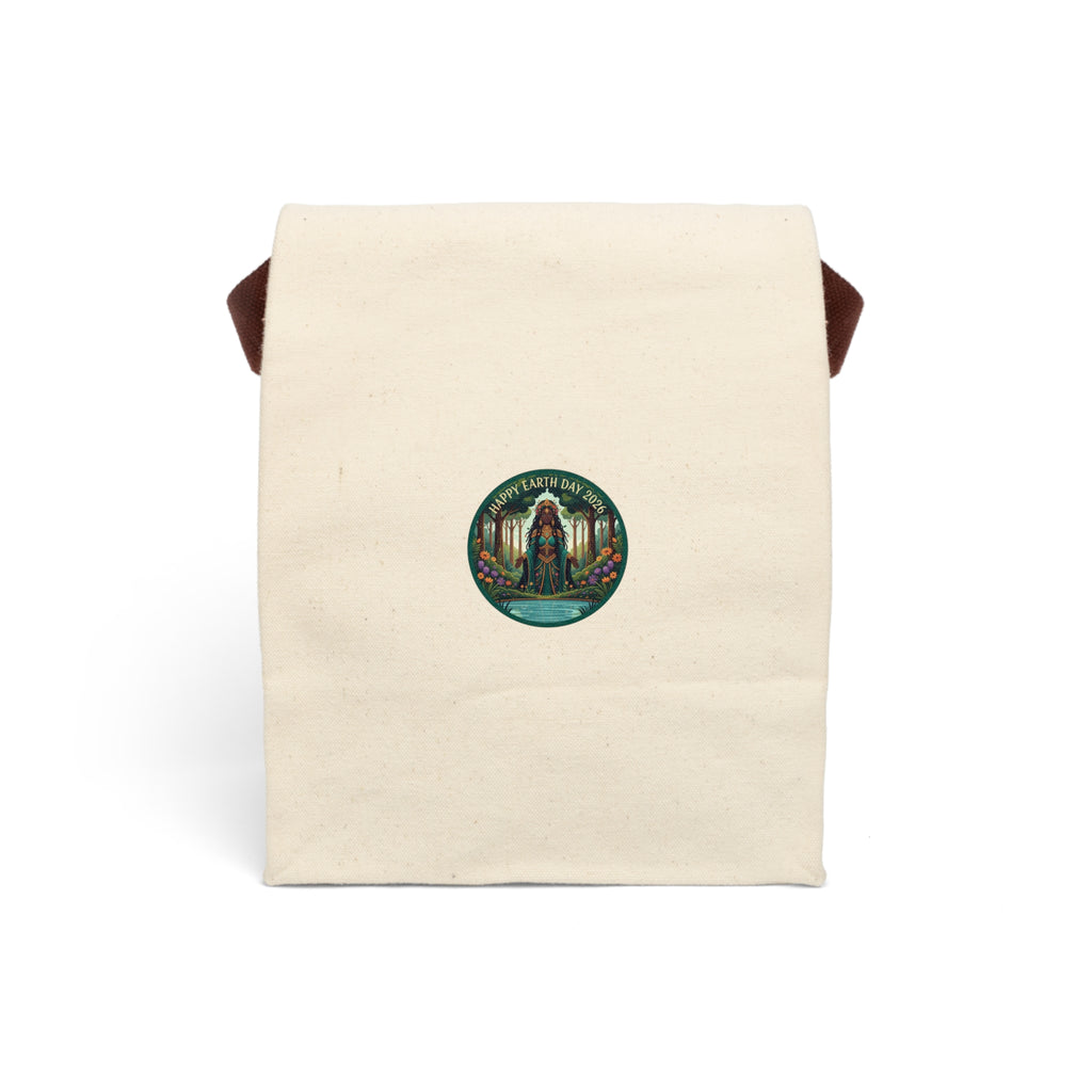 Earth Mother Gaia Canvas Lunch Bag | Earth Day Eco Tote