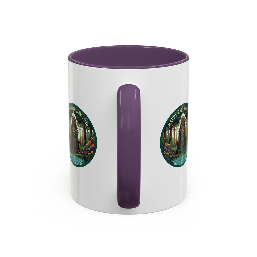 Earth Day Goddess Accent Mug | Floral Forest Illustration