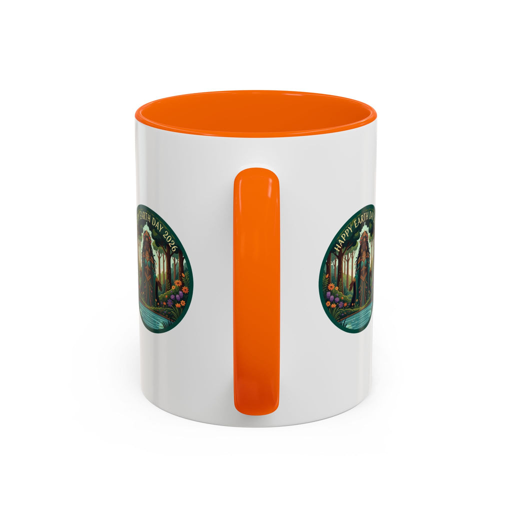 Earth Day Goddess Accent Mug | Floral Forest Illustration