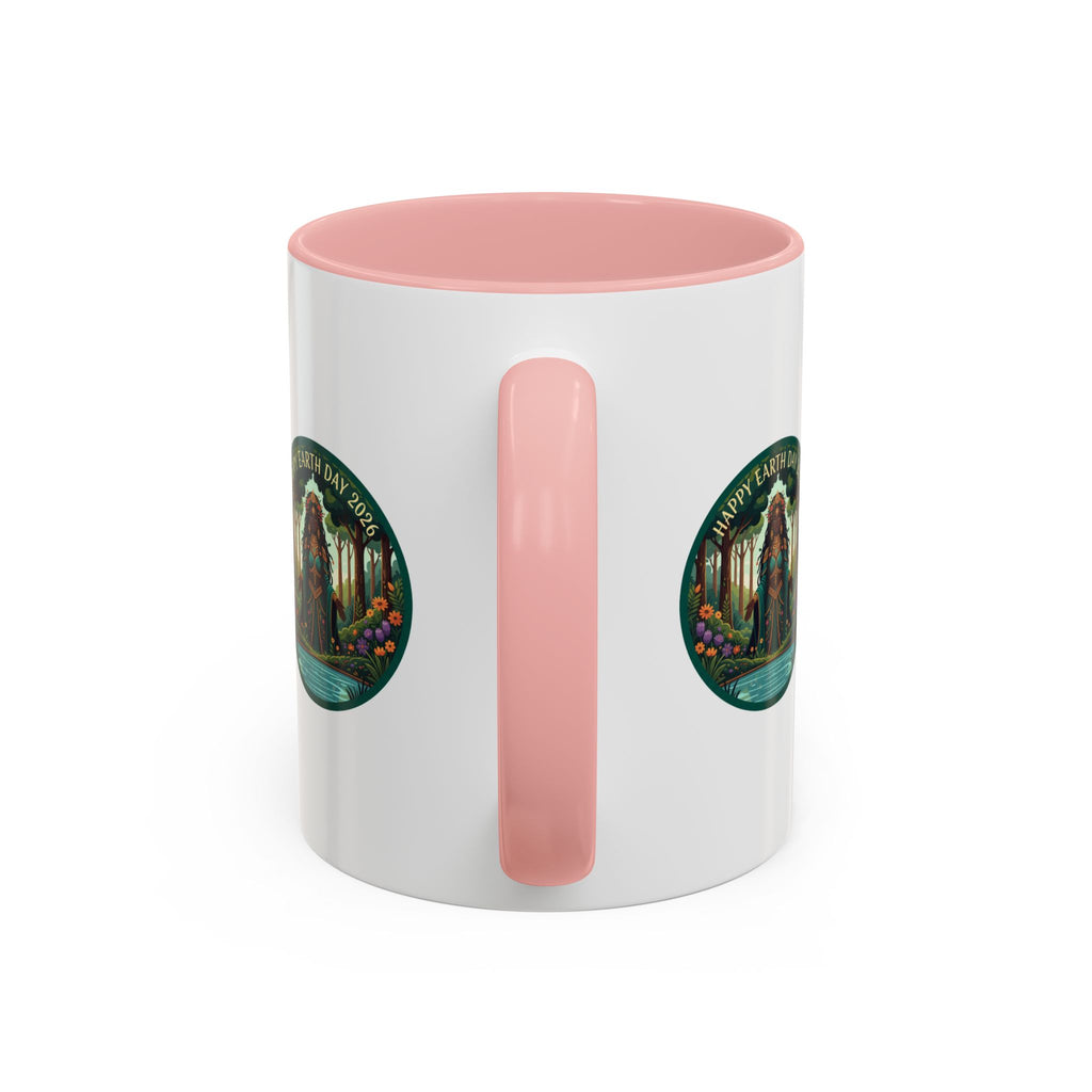 Earth Day Goddess Accent Mug | Floral Forest Illustration