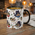 Kawaii Black Cat Ramen Mug | Accent Coffee Mug