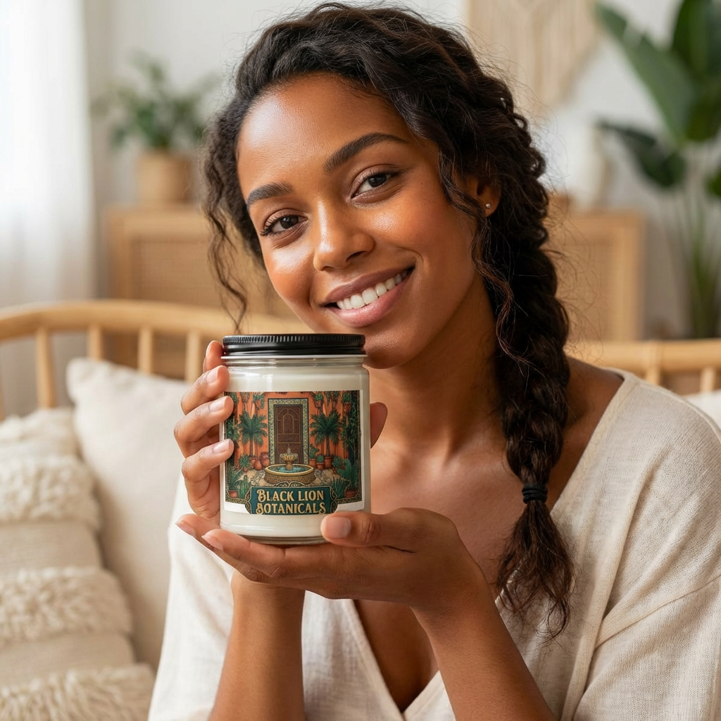 Botanical Luxe Candle — Black Lion Botanicals 9oz Scented Soy Candle