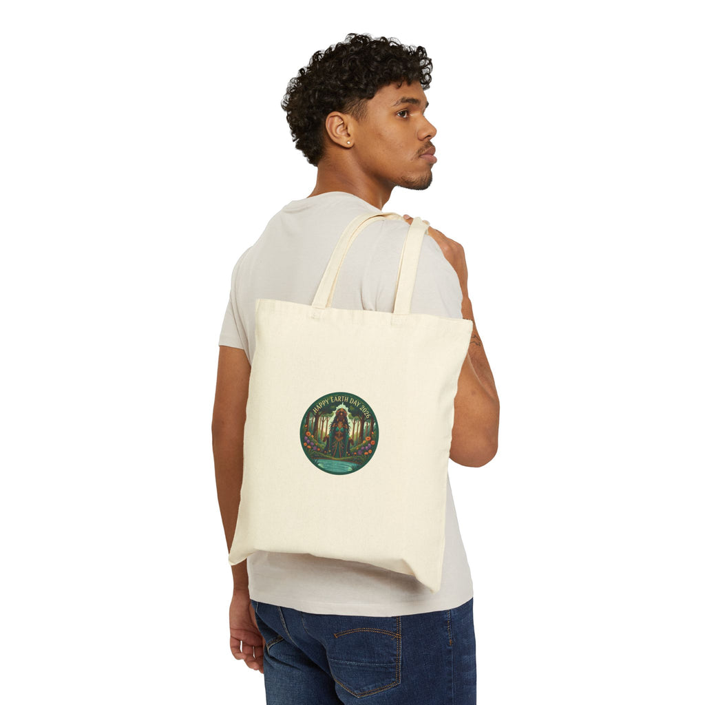 Gaia Earth Day Illustration Tote Bag | Eco Planet Artwork