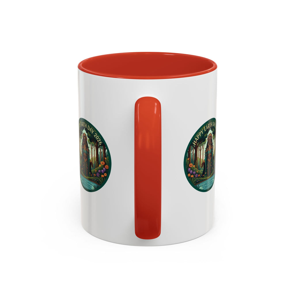 Earth Day Goddess Accent Mug | Floral Forest Illustration