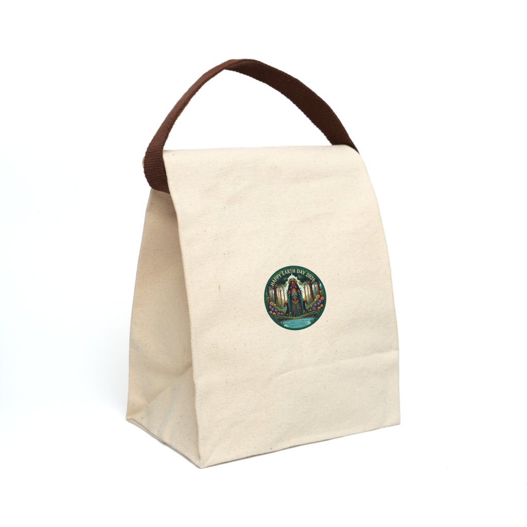 Earth Mother Gaia Canvas Lunch Bag | Earth Day Eco Tote