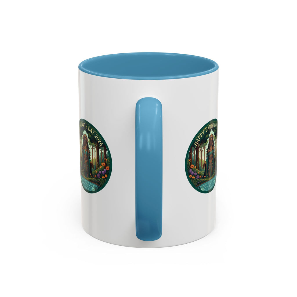 Earth Day Goddess Accent Mug | Floral Forest Illustration