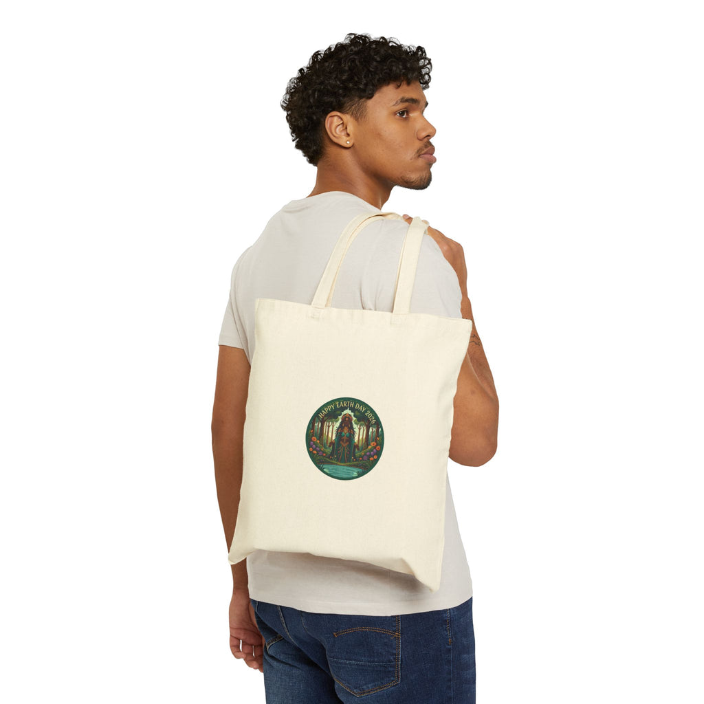 Gaia Earth Day Illustration Tote Bag | Eco Planet Artwork